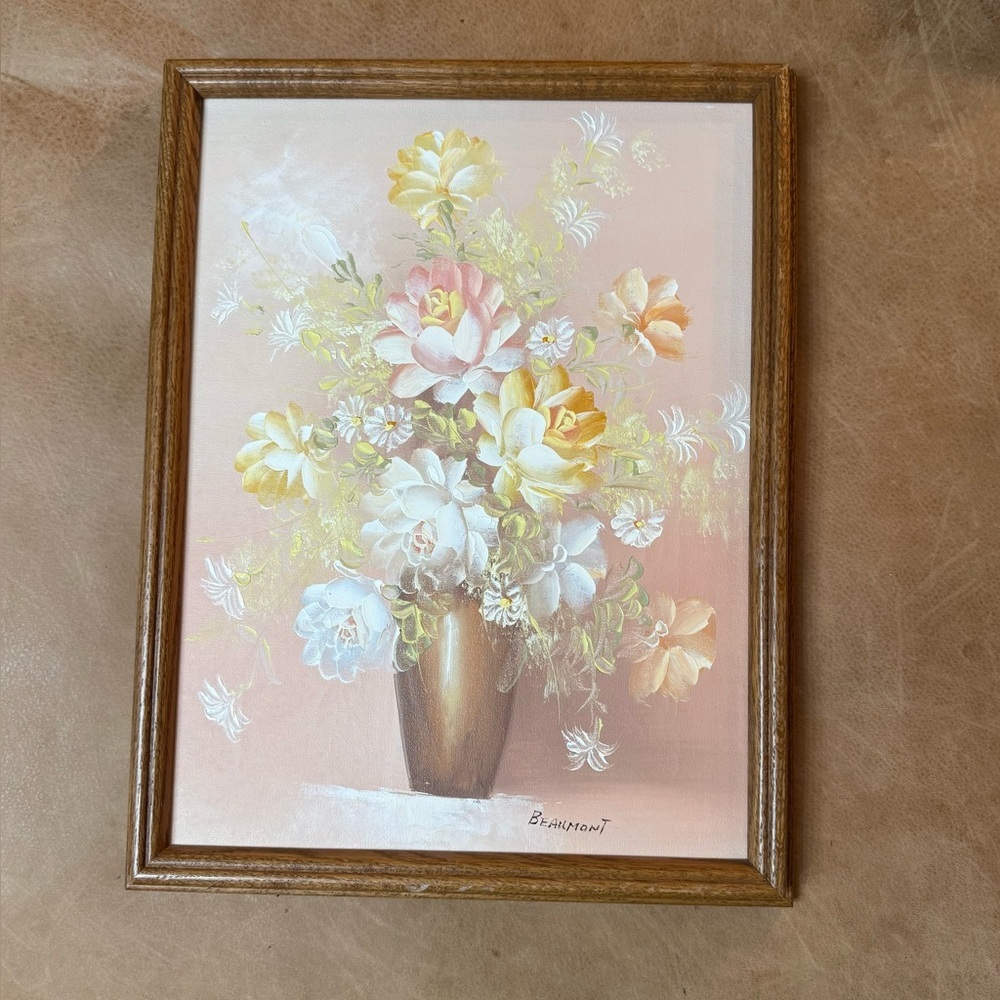 Floral Still Life Oil Painting By Beaumont